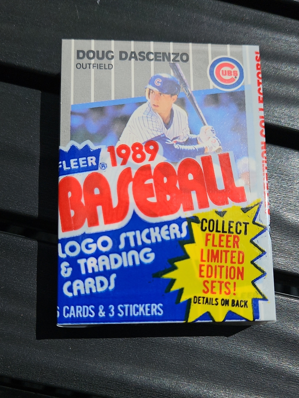 1989 Fleer Baseball Sealed Cello Pack 36 Cards + 3 Stickers Dascenzo / Berengue